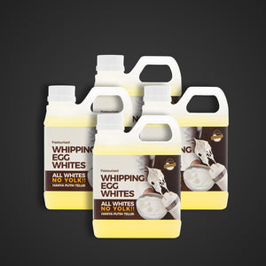 Four 1 liter pasteurized whipping liquid baking whites for baking purpose.